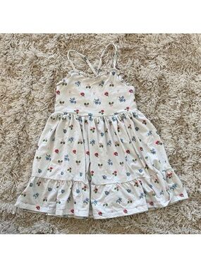 Janie and Jack Floral Ruffle
Trim Jersey Sundress in White Floral